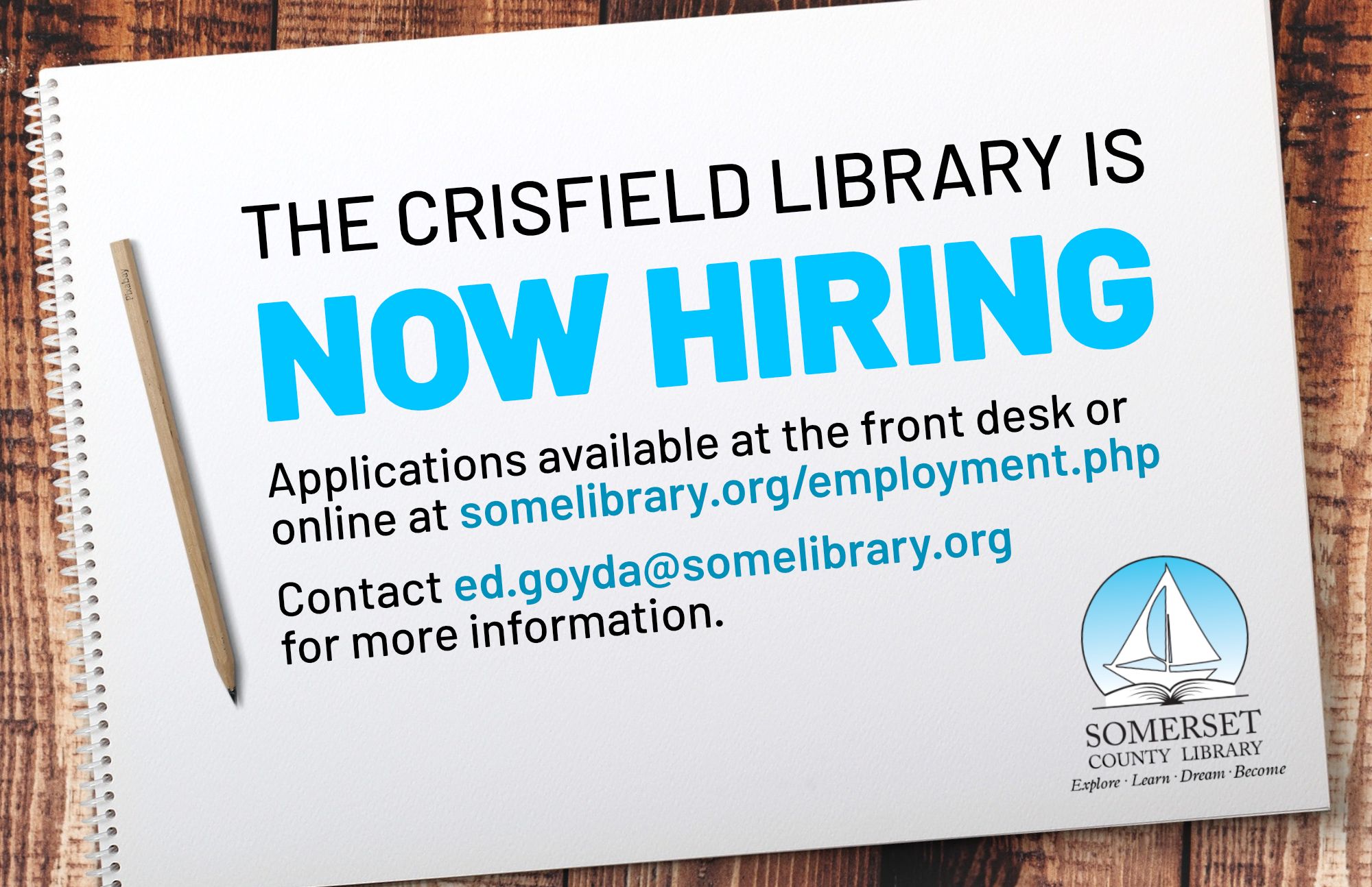 Now hiring in Crisfield
