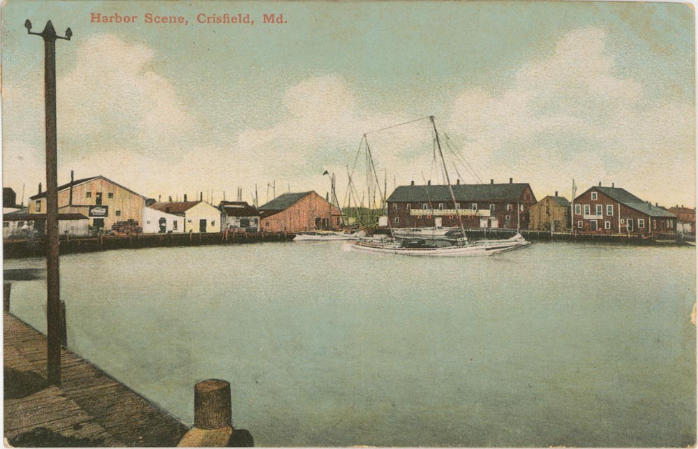 Front Side of Post Card, Harbor Scene